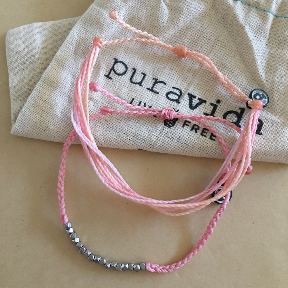PURA VIDA Pretty in Pink Coordinating Bracelet Set NEW